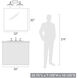 Clemence 2 Light 23 inch Dark Rust Vanity Light Wall Light